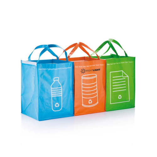 Range of branded recycle waste bags