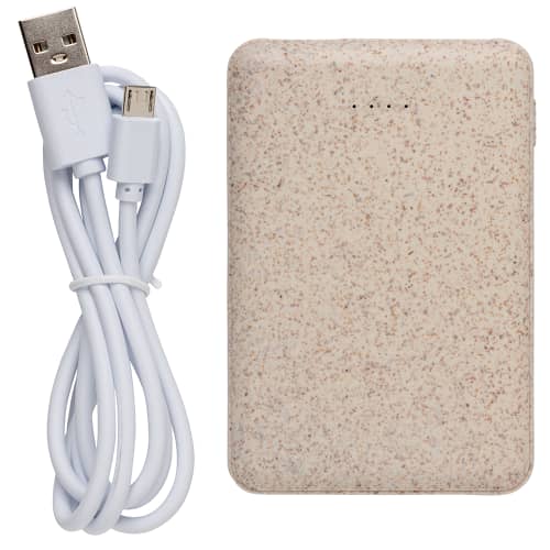 5000mAh Wheat Straw Composite Powerbanks