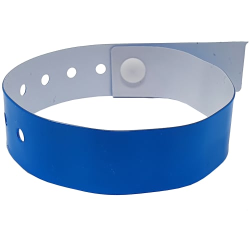 Vinyl Printed Wristbands In Neon Blue