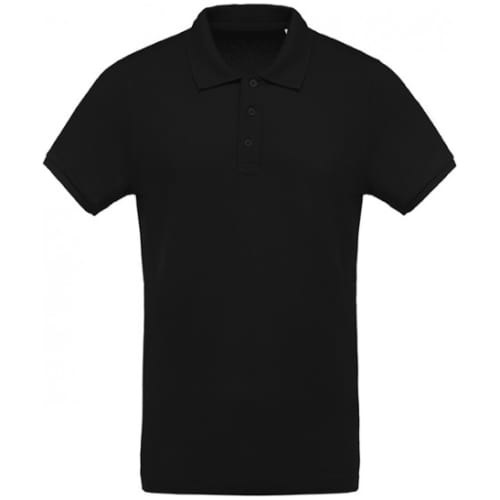 Kariban Organic Cotton Polo Shirts In Black