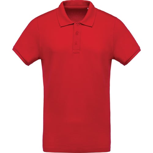 Kariban Organic Cotton Polo Shirts In Red