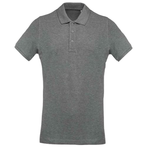 Kariban Organic Cotton Polo Shirts in Heather Grey