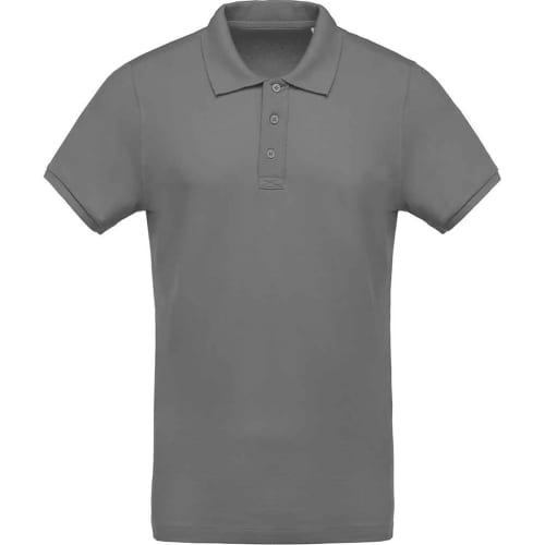 Kariban Organic Cotton Polo Shirts In Storm Grey