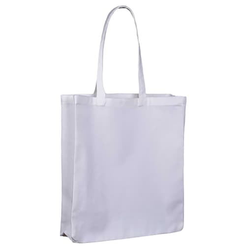 Custom branded 10oz White Canvas Tote Bags with Gusset available from Total Merchandise
