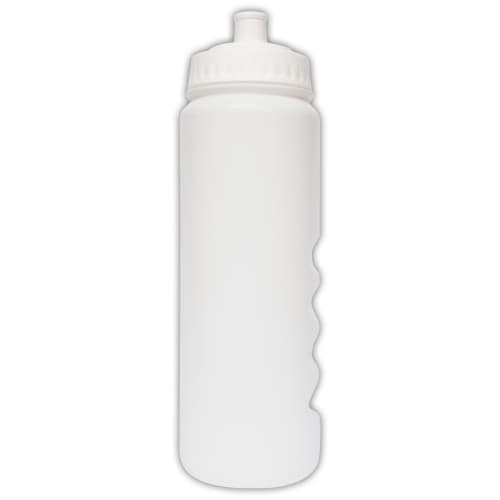 Branded 750ml Olympic Sports Bottle in Translucent/White colour with fingergrip by Total Merchandise