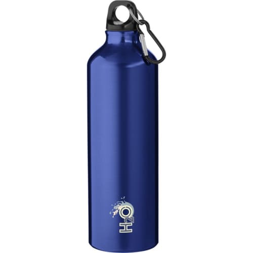 770ml Oregon Metal Sports Bottle with Carabiner in Blue