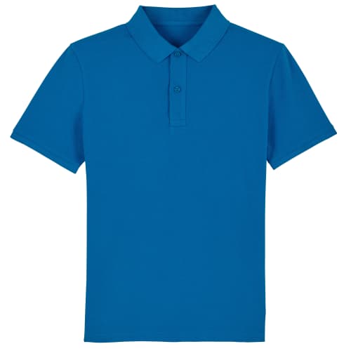 100% organic cotton promotional polo shirt in royal blue