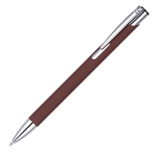 Mole Mate Soft Touch Metal Ballpen in Burgundy