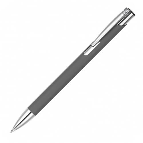 Mole Mate Soft Touch Metal Ballpen in Dark Grey