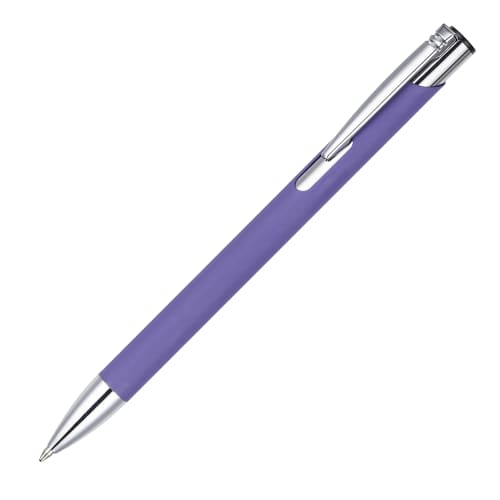 Mole Mate Soft Touch Metal Ballpen in Purple