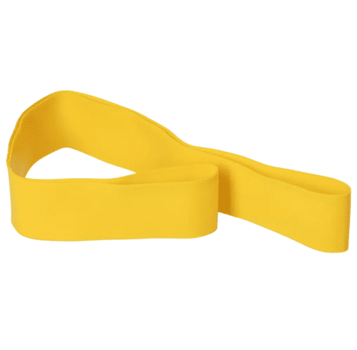 Promotional printed Light Resistance Exercise Bands in Yellow with a design from Total Merchandise
