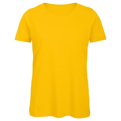 B & C Inspire Ladies’ Organic Branded T-Shirts in Gold