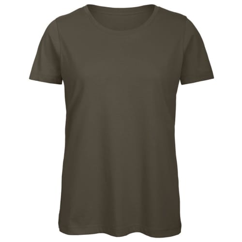 B & C Inspire Ladies’ Organic Promotional T-Shirts in Khaki