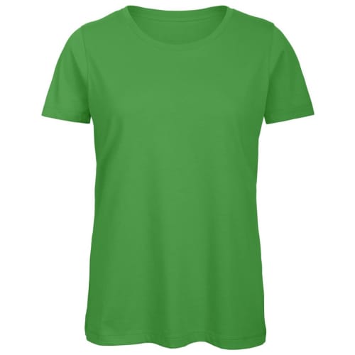 B & C Inspire Ladies’ Organic Branded T-Shirts in Real Green