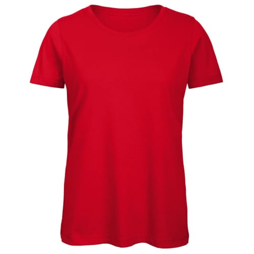 B & C Inspire Ladies’ Organic Promotional T-Shirts in Red