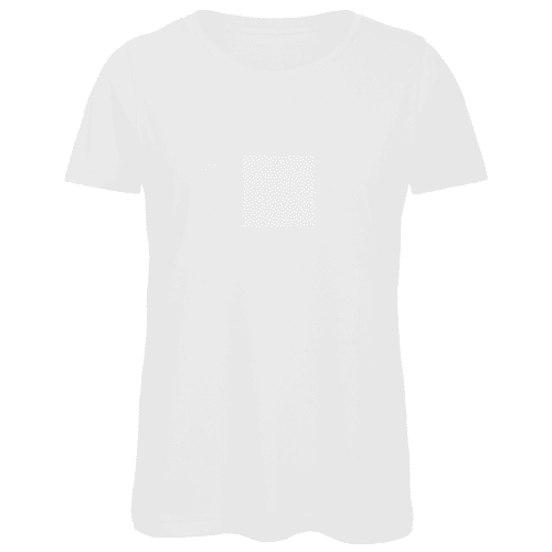 B & C Inspire Ladies’ Organic Printed T-Shirts in White