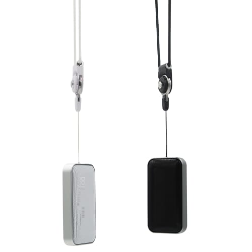 Mini wireless speakers with carrying cord