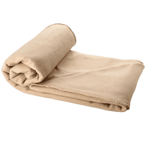 Fleece Blanket with Pouch in beige from Total Merchandise