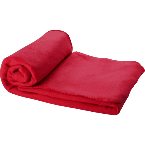 Fleece Blanket with Pouch in Red