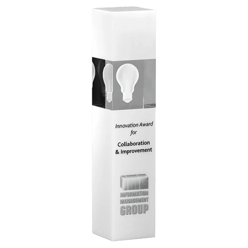 Corporate Branded Optical Crystal Square Column Awards with Your Logo