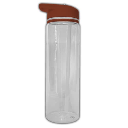 Promotional 750ml AquaMax Hydrate Sports Bottle in Translucent/Red colour by Total Merchandise