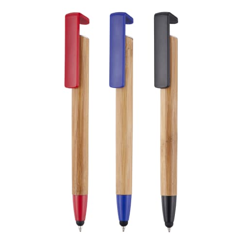 Promotional Phone Up Bamboo Pens with your logo