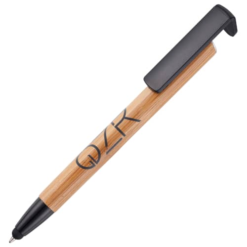Branded Phone Holder Bamboo Pens for Eco Promotions