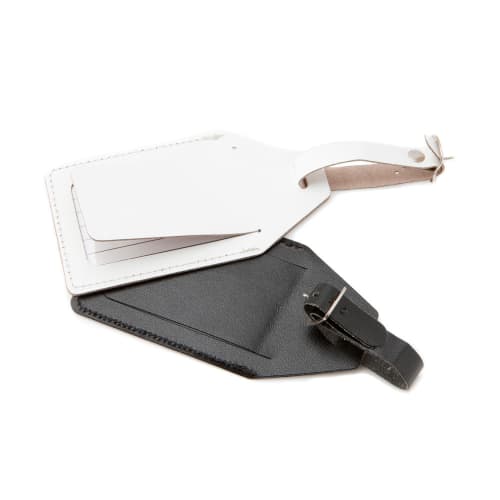 Promotional E Leather Luggage Tags Made in the UK by Total Merchandise