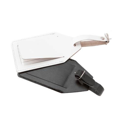 Promotional E Leather Luggage Tags Made in the UK by Total Merchandise