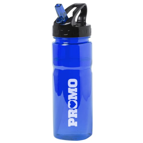 Promotional 650ml Accord Tritan Water Bottles in Blue with Flip Up Straw from Total Merchandise