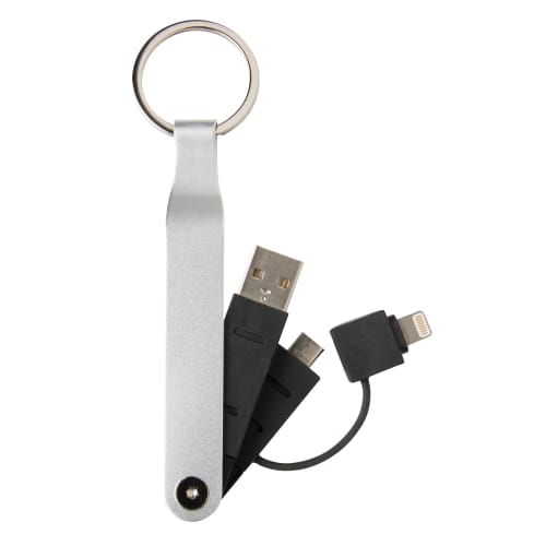 Branded 2-in-1 Keychain Cable MFi licensed