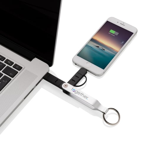 Convenient 2-in-1 keychain cable