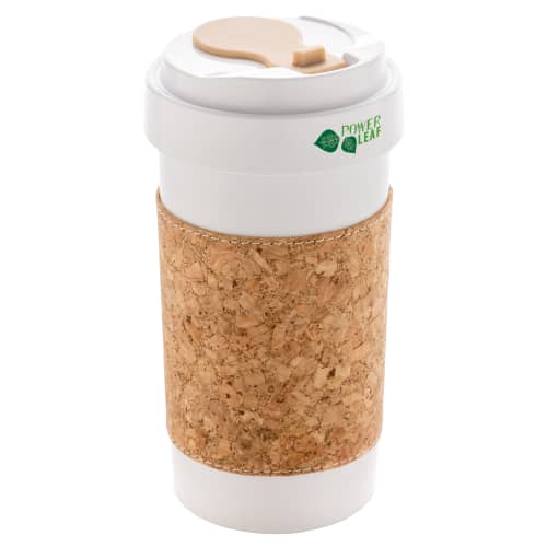 Promotional eco-friendly travel mug with cork sleeve