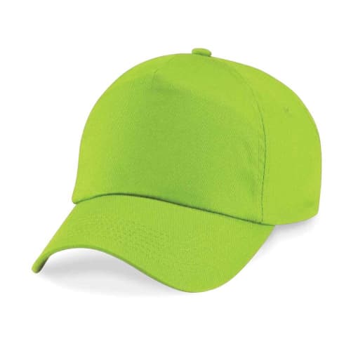 Promotional Beechfield Original Cotton 5 Panel Cap in Lime Green from Total Merchandise