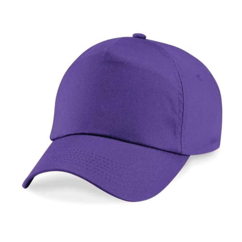 Customisable Beechfield Original Cotton 5 Panel Cap in Purple from Total Merchandise