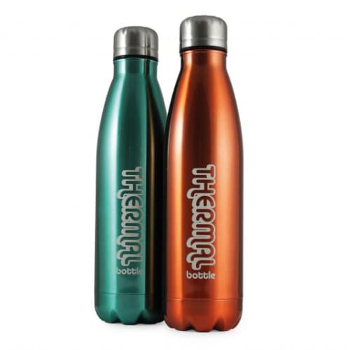 Promotional Antimicrobial Metal Bottles with Pantone Matched Metallic Finish from Total Merchandise