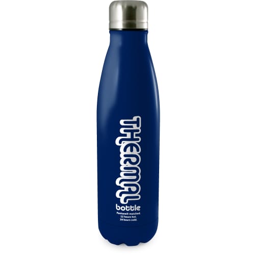 Custom Printed Antimicrobial Eevo-Therm Drink Bottles in Navy from Total Merchandise