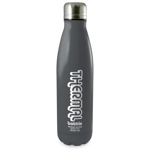 Promotional Antimicrobial Eevo-Therm Drink Bottles in Grey from Total Merchandise