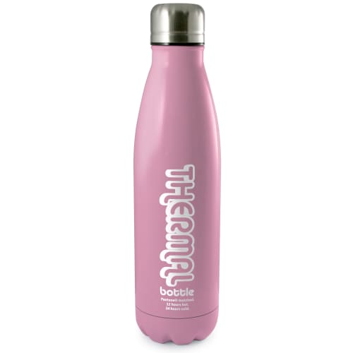 Promotional Antimicrobial Eevo-Therm Drink Bottles in Pink from Total Merchandise