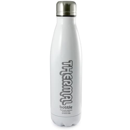 Custom Printed Antimicrobial Eevo-Therm Drink Bottles in White from Total Merchandise