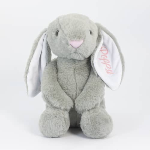 Branded rabbit soft toy with full colour printing