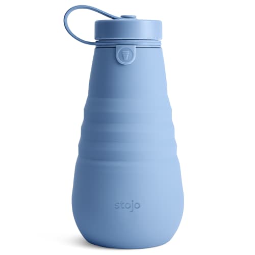 Branded Recyclable Collapsible Bottles in Steel Blue from Total Merchandise