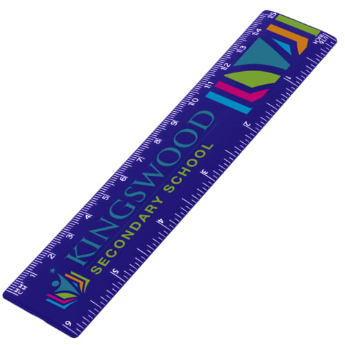 Promotional 15cm ruler made from recycled plastic