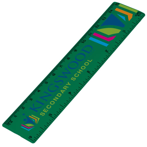 Branded 15cm ruler for students and business