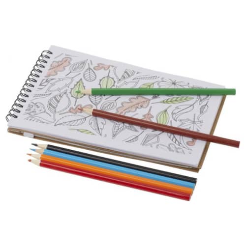 Printed colouring sets with your logo for children's giveaways