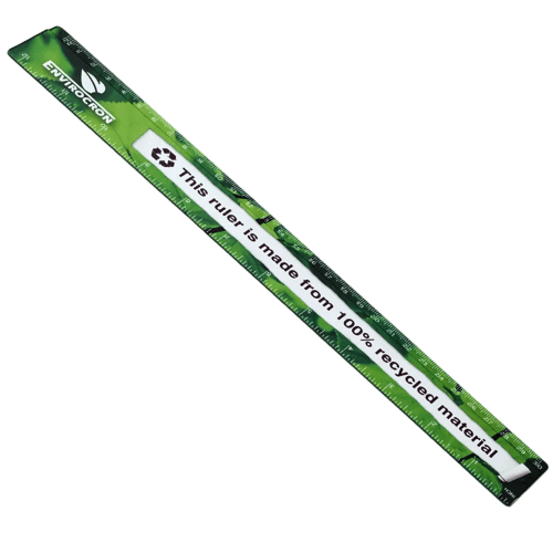 Promotional Recycled Plastic Ruler 30cm with your company logo from Total Merchandise