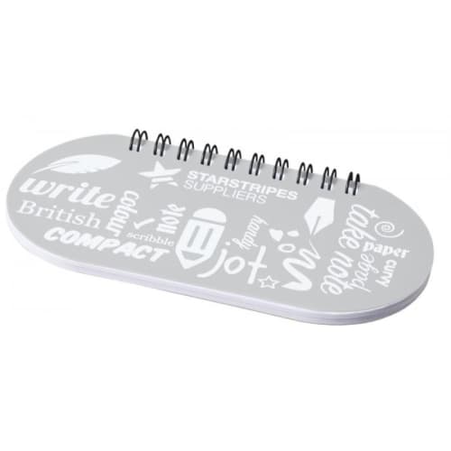 Branded Capsule Notebook in clear/black from Total Merchandise