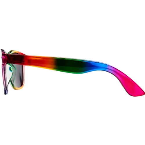 Custom printed rainbow sunglasses from Total Merchandise