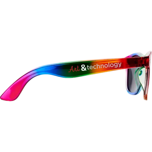 Custom branded rainbow sunglasses from Total Merchandise
