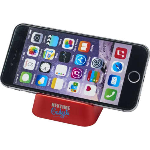 Promotional Horizontal Phone Holder in red from Total Merchandise